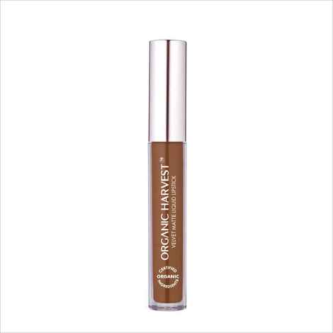 Buy Organic Harvest Velvet Matte Liquid Lipstick - Cinnamon Brown, 2.6 ml - Purplle