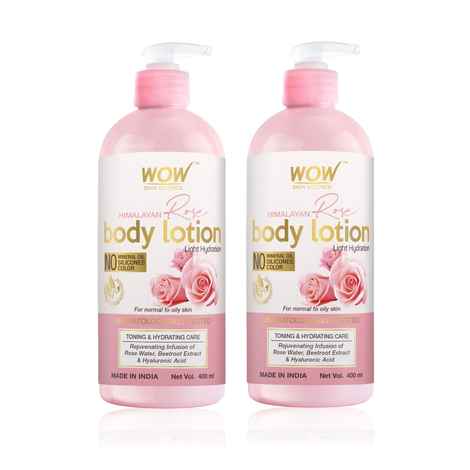 Buy WOW Skin Science Himalayan Rose Body Lotion For Light Hydration - Normal To Oily Skin - with Rose Water, Beetroot Extract - 400mL (Pack of 2) - Purplle