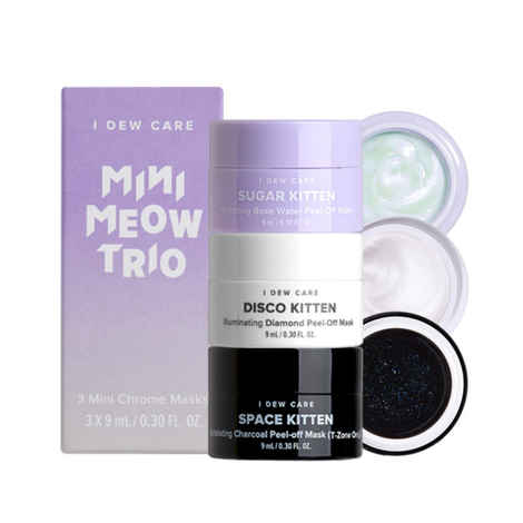 Buy I DEW CARE MINI MEOW TRIO (Charcoal, Diamond, Rose-Water Peel-Off Mask) | Korean Skin Care 9 ml - Purplle