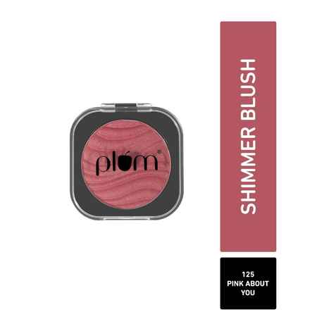Buy Plum Cheek-A-Boo Shimmer Blush | Highly Pigmented | Effortless Blending | 125 Pink About You - Purplle