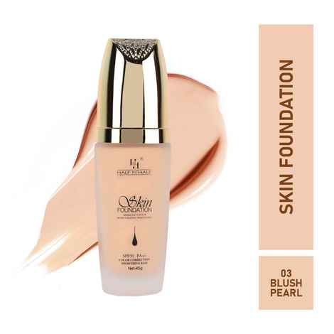 Buy Half N Half Skin Foundation Miracle Touch Moisturizing Whitening, SPF 50 PA++ Colour Correction Smoothing Base, Blush Pearl (45 gm) - Purplle