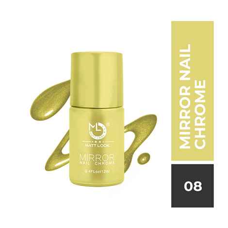 Buy Mattlook Shine Like Mirror Nail Chrome, Gold-B (12ml) - Purplle