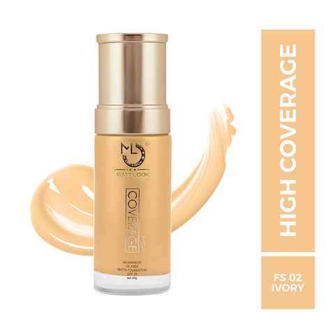 Buy Mattlook High Coverage Waterproof Oil Free Matte Foundation SPF 25, Ivory (45 gm) - Purplle