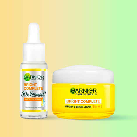 Buy Garnier Bright Complete (Vitamin C Serum, 15ml + Bright Complete Face serum cream UV, 45 g) - Combo Pack - Purplle