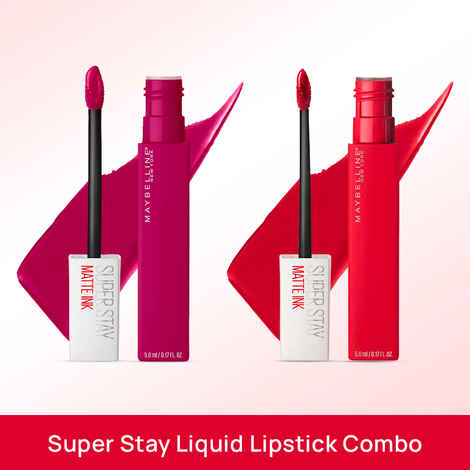 Maybelline New York Super Stay Matte Ink Liquid Lipstick, 120 Artist, 5 gm + 20 Pioneer 5 gm