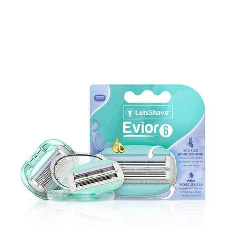 Buy LetsShave Evior 6 Body Razor Blade (Pack of 2) - Purplle