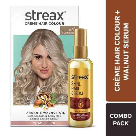 Buy Streax Reg Colour Rich Platinum + Walnut Serum 2 Pcs - Purplle
