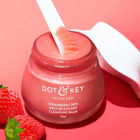 Dot & Key Strawberry Dew Melt-in-a-Flash Cleansing Balm | Makeup Removing Balm - 70 ml