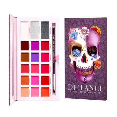 DE ' LANCI 18 Colors La Catrina Lipstick Palette - 260 gm