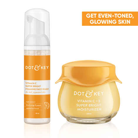 Buy DOT & KEY Super Bright Vitamin C Skin Care Combo - 160g | Face wash, Moisturizer - Purplle