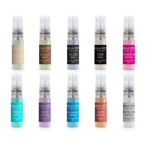 Bella Vita Luxury Perfume Ten Perfumes Inside (10 X 5 Ml)