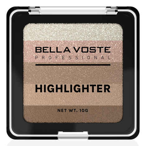 BELLA VOSTE HIGHLIGHTER -Elevate Your Look with 5-in-1 Palette for Radiant Beauty , BVHL201 , 10 gm