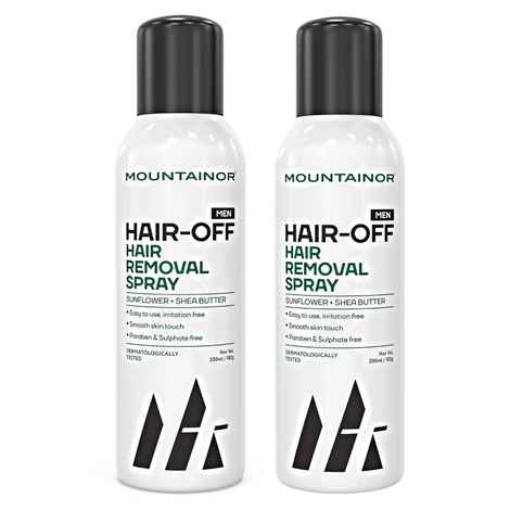 Buy Mountainor Hair Removal Spray For Men - 200ml Pack Of 2 - Purplle