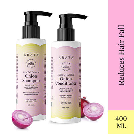 Buy Arata Hair Fall Defense Onion Combo (Shampoo & Conditioner)(400 gm) - Purplle