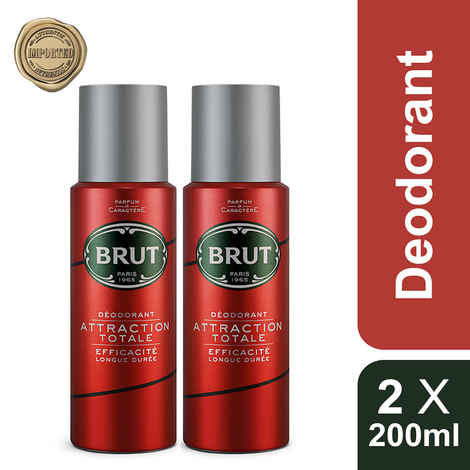 Buy Brut International Brut Attraction Deodorant for Men, Long Lasting & Woody Fragrance Deo PO2, 200 ml - Purplle