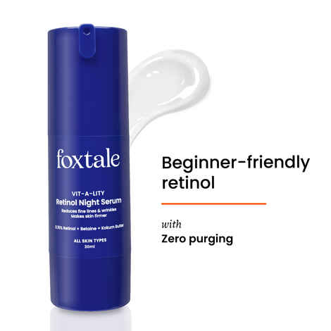 Foxtale Vit-A-Lity 0.15% Encapsulated Retinol Night Serum For Fighting The Signs Of Ageing - 30 ml