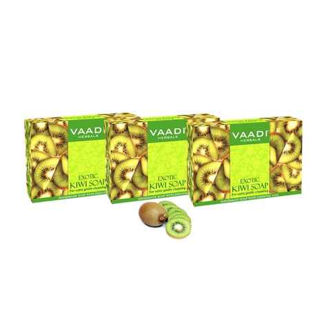Vaadi Herbals Exotic Kiwi Soap with Green Apple Extract (75 g) (Pack of 3)