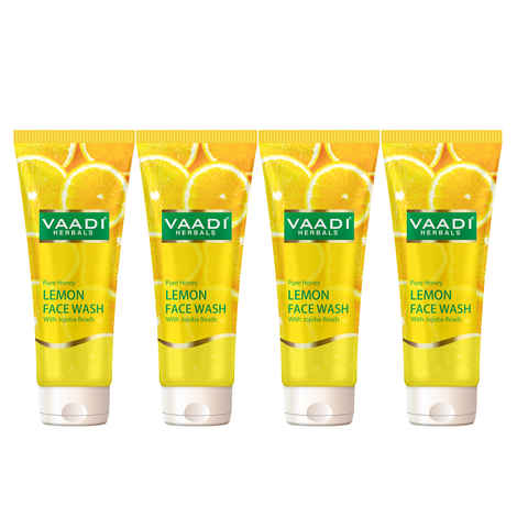 Buy Vaadi Herbals Value Pack Of Honey Lemon Face Wash With Jojoba Beads (60 mlx4) - Purplle
