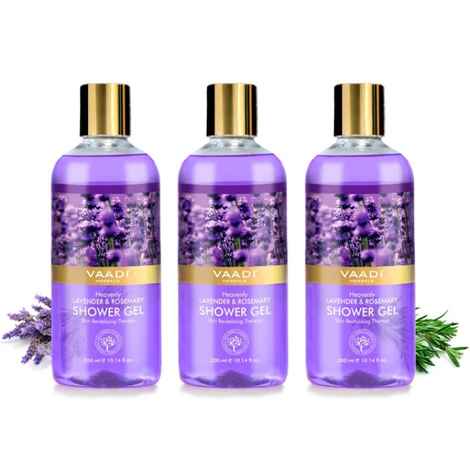Buy Vaadi Herbals Heavenly Lavender & Rosemarry Shower Gel Value Pack of 3 (300 ml x 3) - Purplle