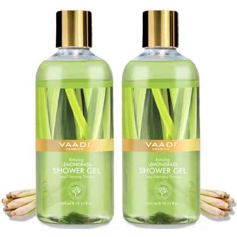 Buy Vaadi Herbals Enticing Lemongrass Shower Gel Value Pack of 2 (300 ml x 2) - Purplle