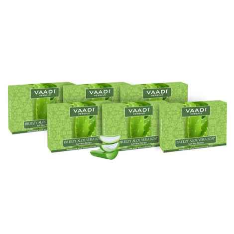Buy Vaadi Herbals Super Value Pack Of 6 Breezy Aloe Vera Soap (75 g X 6) - Purplle