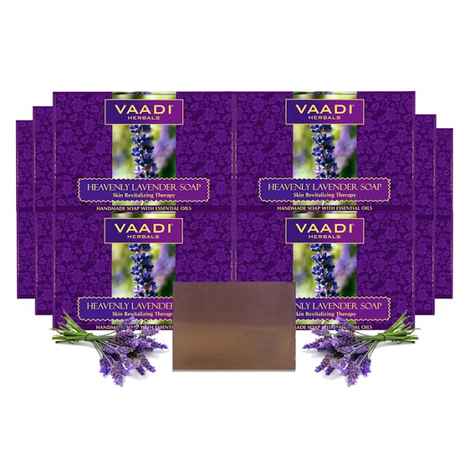 Buy Vaadi Herbals Pack of 12 Heavenly LAVENDER SOAP with Rosemary extract (12 x 75 g) - Purplle