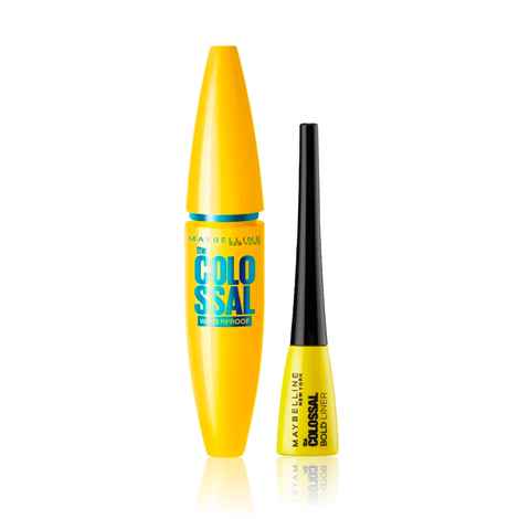 Buy Maybelline New York Volume Express Colossal Masacara, Waterproof, Black, 10 ml And Maybelline New York Colossal Bold Eyeliner, Black, 3G - Purplle