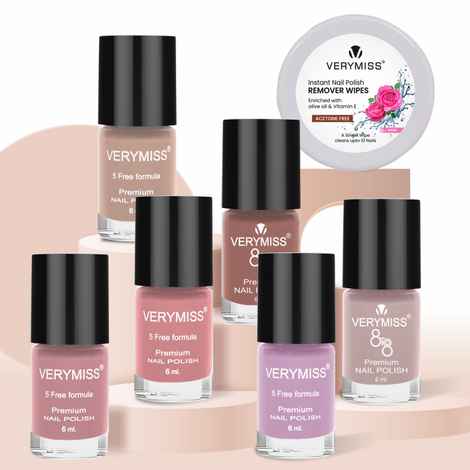 Buy Verymiss Perfect Office Nail Polish Kit (Set Of 6) 36 Millilitres - Purplle