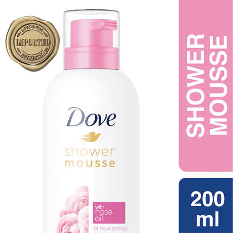 Buy Dove International Shower & Shaving Mousse With Rose Oil, Sulphate Free, 200 ml - Purplle