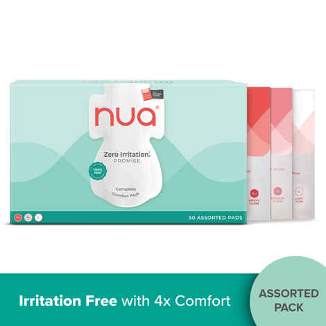 Buy Nua Complete Comfort Assorted Pads - (with Disposal Covers) - Pack of 50 - Purplle