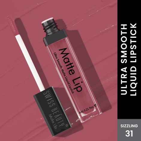 Swiss Beauty Ultra Smooth Matte Lip Liquid Lipstick 31 Sizzling (6 ml)