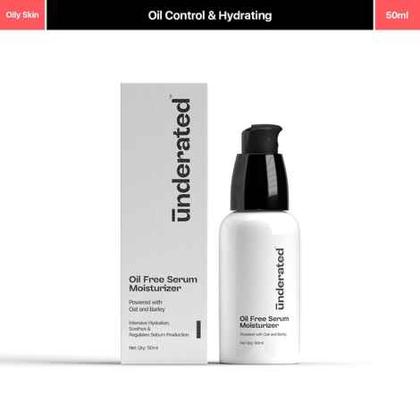 Buy Underated Oil Free Serum Moisterizer Powered with Oat and Barley Helps to Regulate Oil, Provide Long Lasting Hydration | 50 ml - Purplle