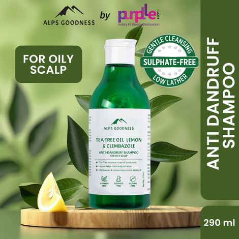 Buy Alps Goodness Tea Tree Oil, Lemon & Climbazole Anti-Dandruff Shampoo for Oily Scalp (290 ml) | Sulphate Free Shampoo| Silicone Free Shampoo | Gentle & Mild Cleansing Shampoo| Anti-Dandruff Shampoo| Shampoo for Oily Hair| Shampoo for Oily Scalp - Purplle