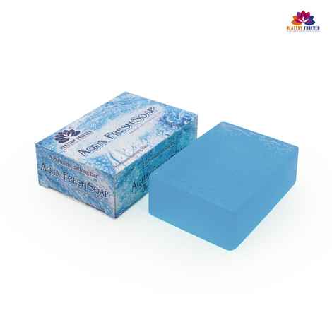 Buy Healthy Forever Aqua Fresh Soap Handmade Soap Infused With Vitamin E Oil For on Acne, Dark Spots 120 gm - Purplle