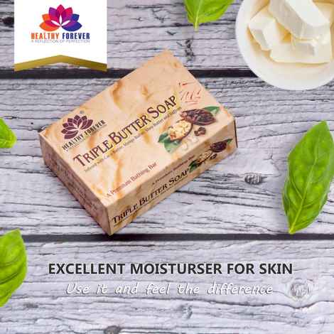 Buy Healthy Forever Triple Butter Handmade Soap , Bathing Bar 120 gm - Purplle