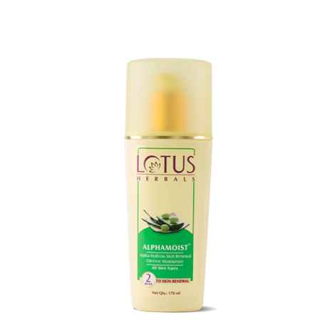 Buy Lotus Herbals Alphamoist Alpha Hydroxy Skin Renewal Oil-free Moisturiser | For All Skin Types | 80 ml - Purplle