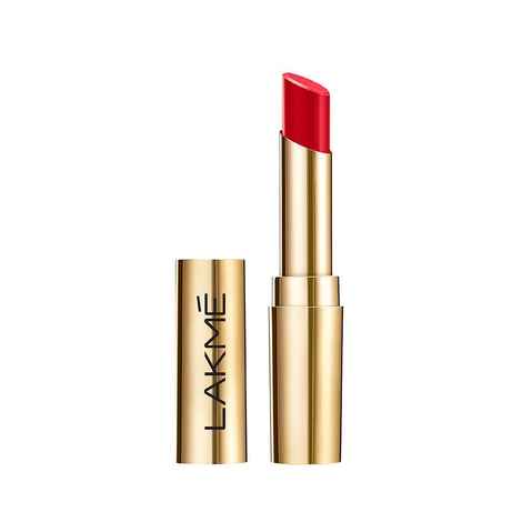 Buy Lakme Glitterati Collection Shine Lipstick Ruby Red 3.4g - Purplle