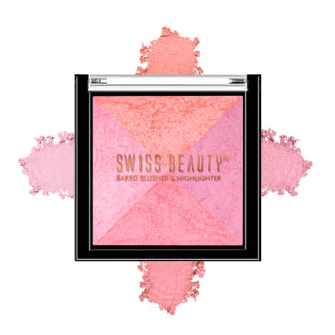 Buy Swiss Beauty Baked Blusher & Highlighter - Multi-04 (7 gm) - Purplle