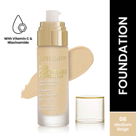 Swiss Beauty High Performance Waterproof Foundation -A Medium Beige (55 gm)
