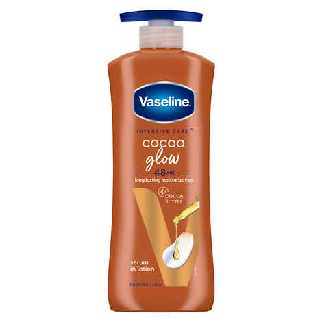 Buy Vaseline Cocoa Glow Serum In Lotion, 600 ml | 100% Pure Cocoa & Shea Butter for Glowing & Soft Skin - Purplle