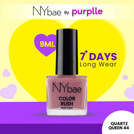 NY Bae Color Rush Nail Paint - Quartz Queen 44 (9 ml) | Chip Resistant | Long Lasting | Quick Dry | Gel Nail Polish
