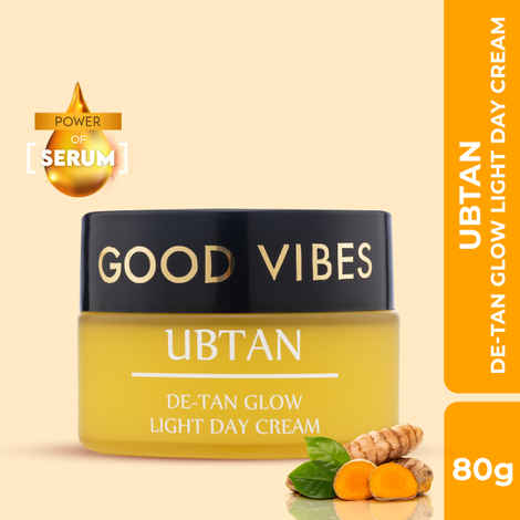 Good Vibes De Tan Glow Ubtan Light Day Cream 80 gm (GT)
