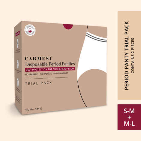 Carmesi Disposable Period Panties- Trial Pack (S+M) 2 units