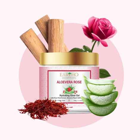 Buy Eartho Essentials Aloevera Rose Hydrating Glow Gel 100g - Purplle