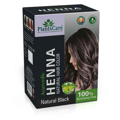 Plants Care Ayurvedic Henna Natural Hair Color Black 240 gm