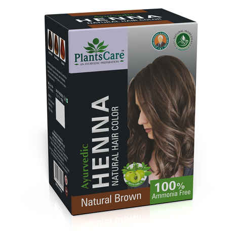 Buy Plants Care Ayurvedic Henna Natural Hair Color Brown 240 gm - Purplle