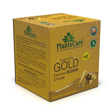 Buy Plants Care Radiance Gold Bleach Cream 200 gm - Purplle