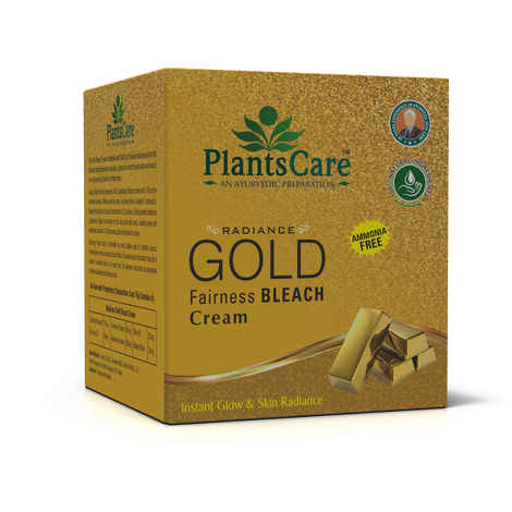 Buy Plants Care Radiance Gold Bleach Cream 500 gm - Purplle