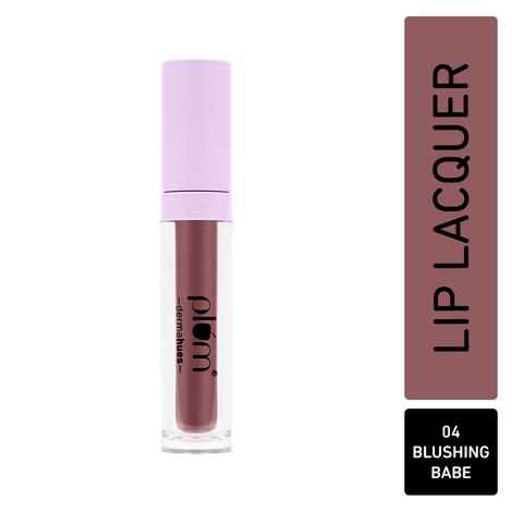 Buy Plum Glassy Glaze Lip Lacquer | Glossy Finish | 3-in-1 Lipstick + Lip Balm + Gloss|04 Blushing Babe - Purplle