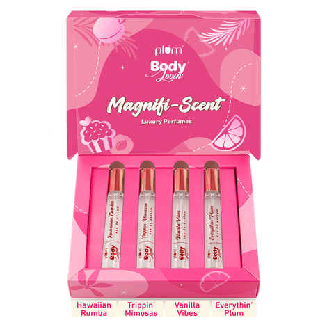 Buy Plum BodyLovin' Magnifi-Scent Luxury Perfumes Gift Set | 4 Bestselling Fragrances | Ideal Gifting Option - Pack of 4 - Purplle